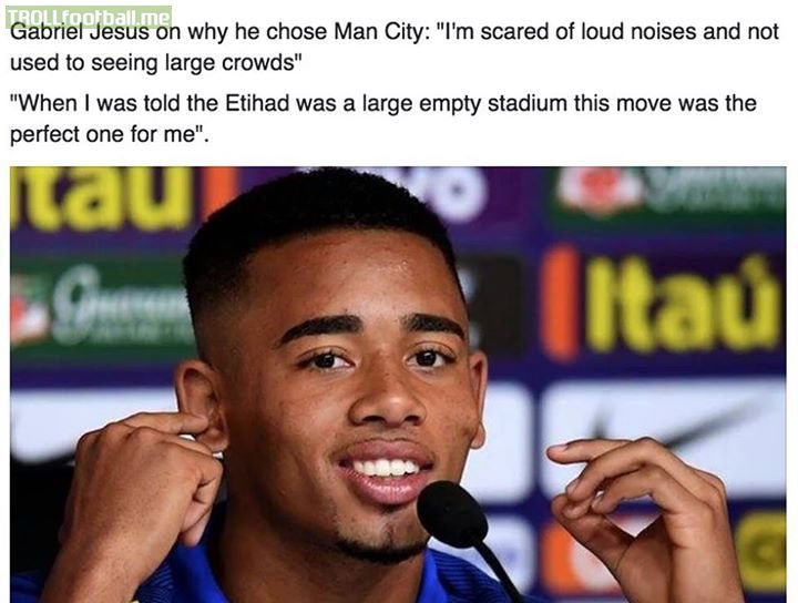 Gabriel Jesus on why he joined Man City.. | Troll Football