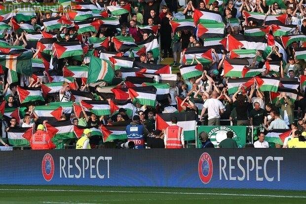 Celtic fans raised over £100,000 for Palestinian charities after last week's flag show of solidarity!