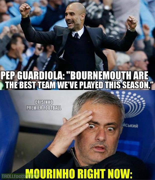 Pep Guardiola burning Jose Mourinho 😂