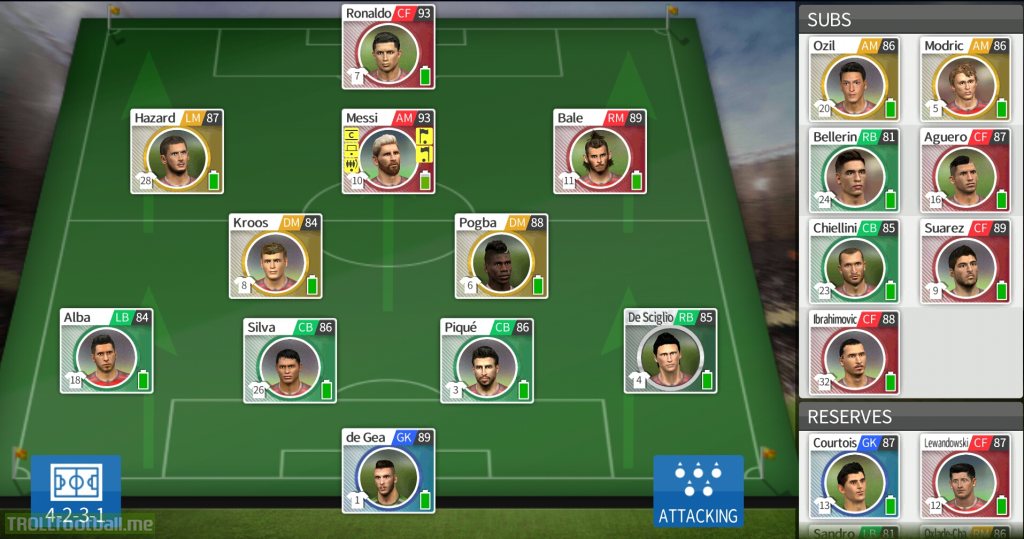 My "Dream League Soccer" team ! Any suggestions for improvement