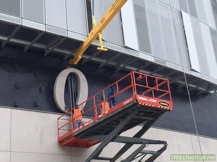 Tottenham putting up the number of trophies they've won in the last 10 years on their new stadium. Nice touch...