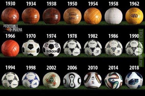 Every World Cup ball from the beginning to today.