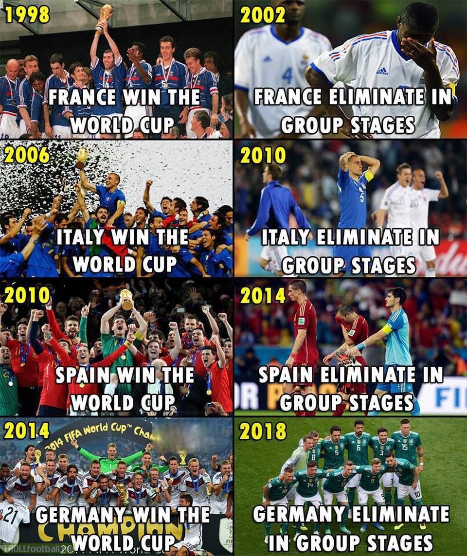 The World Cup curse continues.