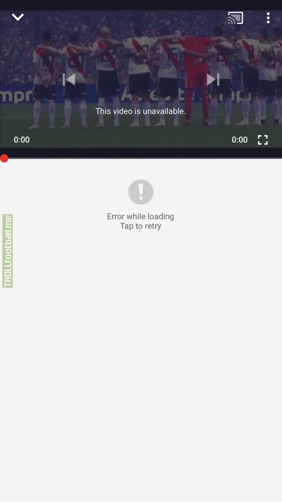 A River Plate fan got a tattoo of a QR code which leads to a Youtube video of the goal scored by River Plate in the Copa Libertadores final. The video has been taken down due to copyright.