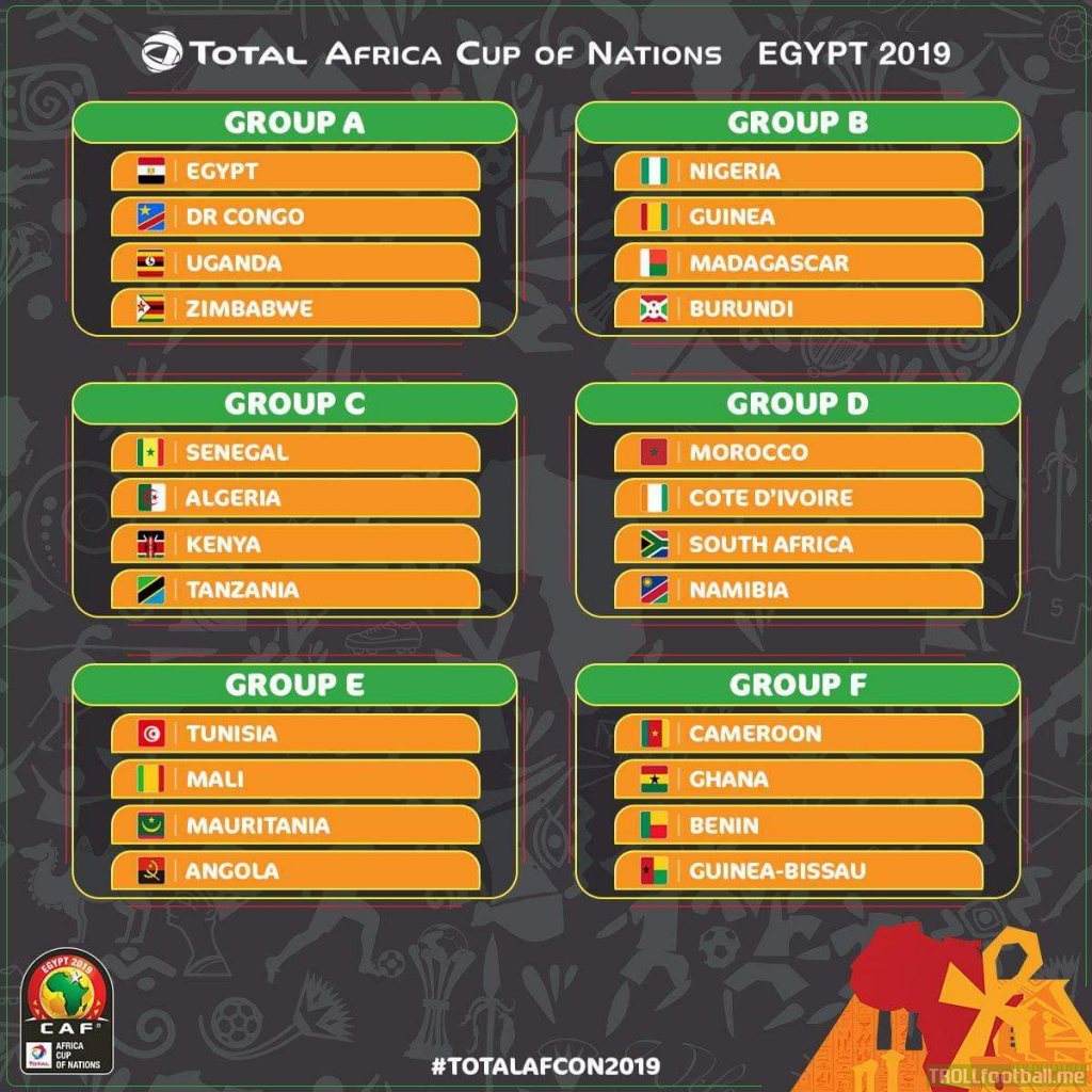 African Cup of Nations Group Stage Draw Troll Football