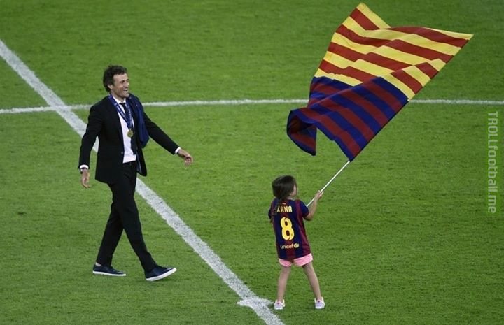 Luis Enrique's daughter has passed away at the age of 9, having suffered from bone cancer for the last 5 months.   Thoughts are with him and his family.   Rest In Peace Xana ❤💙❤💙