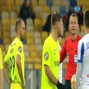 Yevhen Zadoya Kolos Kovalivka Direct Red Card Vs Dynamo Kyiv