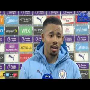 Gabriel jesus on his goal against liverpool