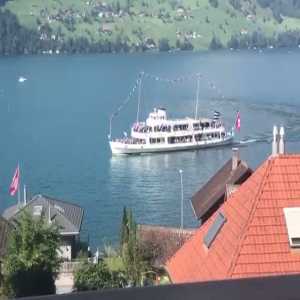 [SRF Sport] FC Luzern fans travelled by boat to their Cup tie against SC Buochs