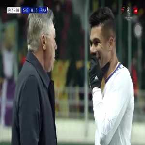 Cameras caught Casemiro asking Ancelotti if he should get a yellow to miss the match against Inter and go into the knockout stage with a clean slate. Ancelotti with a firm no