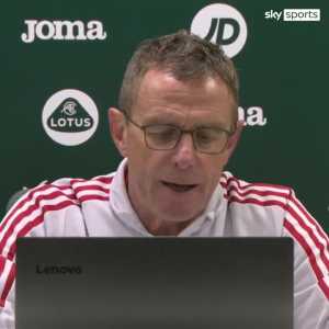 Rangnick on Martial: "The player hasn't spoken to us about it. Before the Palace game he informed the doctor that he will not be available because of knee pain... If I speak to Anthony right now I would be reacting to what his agent said. If he wishes to leave, he should be the one talking to us."