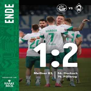 [SVW Twitter] Werder Bremen have just won their 7th match in a row under their manager Ole Werner, for the first time this season they’re in first place in the German second division.