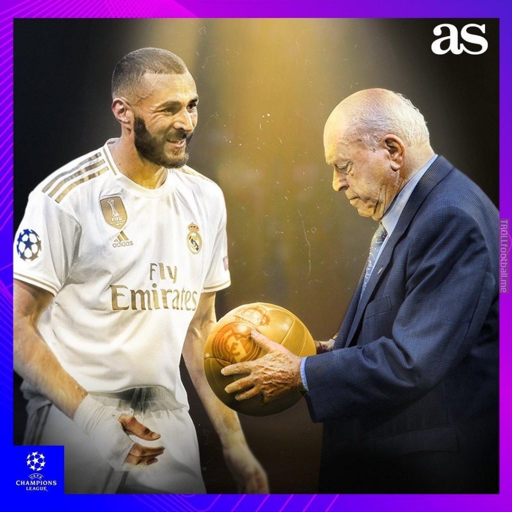 With his hat-trick tonight, Benzema becames the Top 3 scorer in Real Madrid history with 309 goals, surpassing Alfredo Di Stefano (308). Num. 1 is Cristiano Ronaldo with 451, Num. 2 Raúl with 423