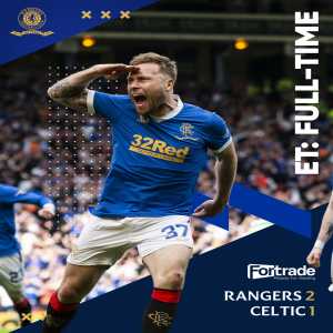 [Rangers] defeat Celtic 2-1 after extra time to advance to their first Scottish Cup final since 2016!