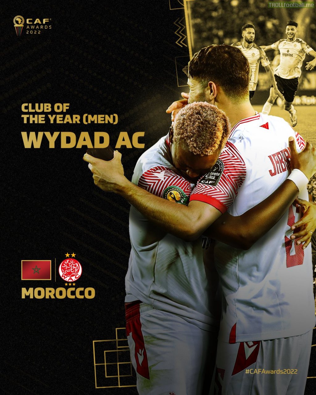 Wydad AC wins the 2022 CAF African Club of the year