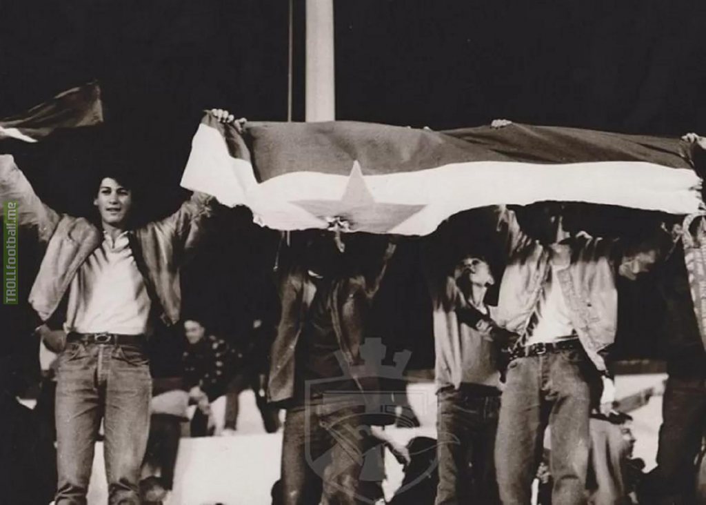 On this day in 1990. Torcida (Hajduk Split's Ultras) stopped the Hajduk-Partizan match and burned down the Yugoslavian flag. This happened 4 months after the Dinamo Zagreb - Crvena Zvezda match and the game was never finished.