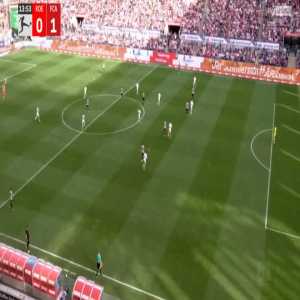 Köln 0-[1] Augsburg - Florian Niederlechner 14' (Great First Touch)