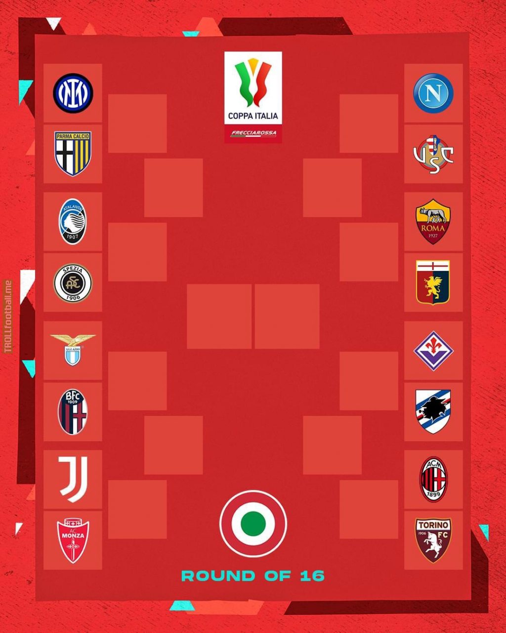 The Round of 16 for the Coppa Italia is officially set!