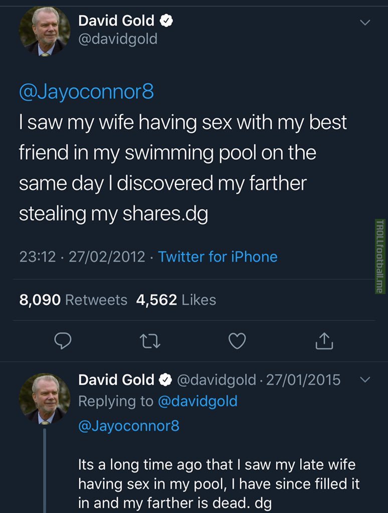 I saw my wife having sex with my best friend in my swimming pool on the  same day discovered my farther stealing my shares.dg | Troll Football