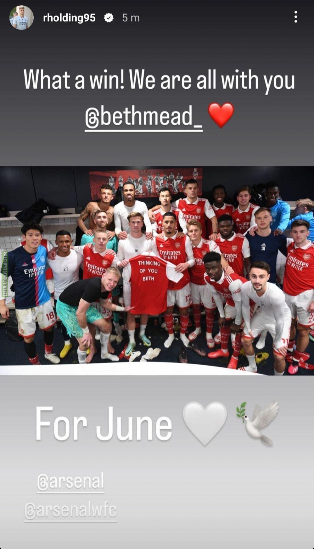 Arsenal players dedicate today’s win to Beth Mead and her recently passed mother, June