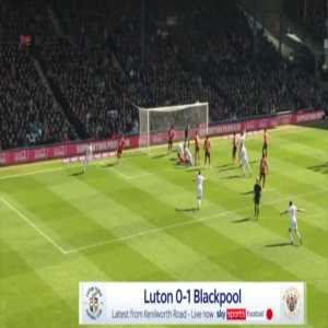 Luton 0-1 Blackpool - Andy Lyons 29'