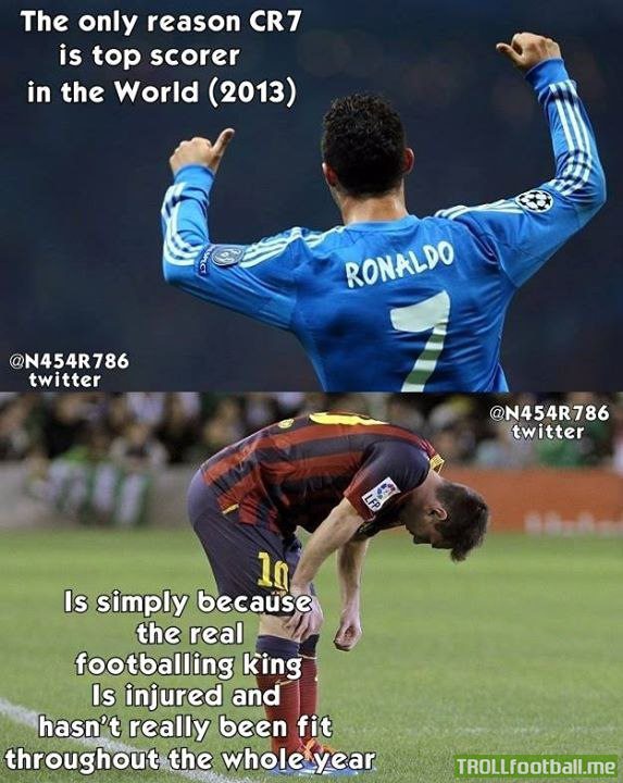 The only reason CR7 is top scorer this year because ...
