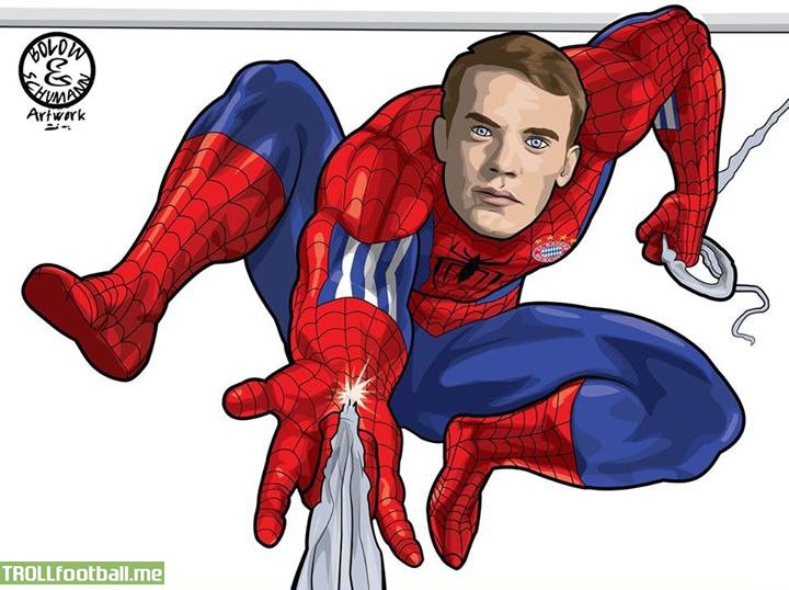 Lol - Manuel Neuer as Spiderman :) | Troll Football