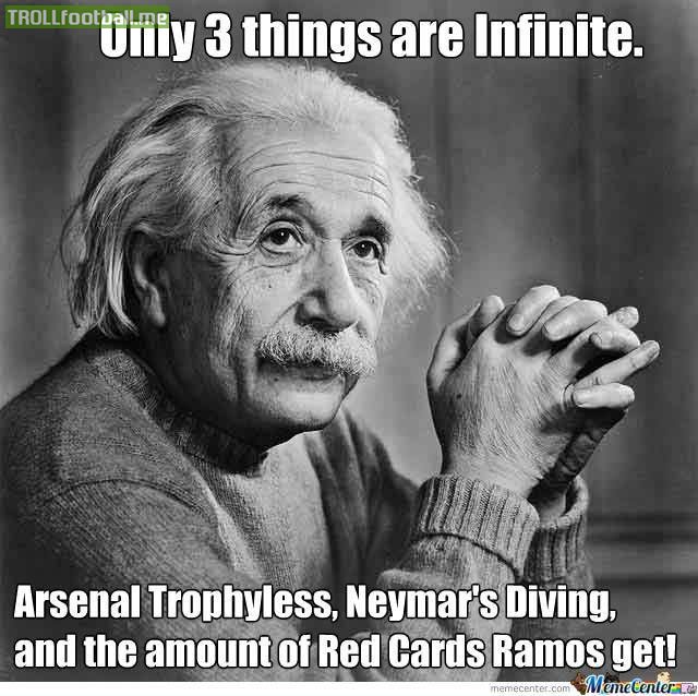 Only 3 things are infinite in football ...