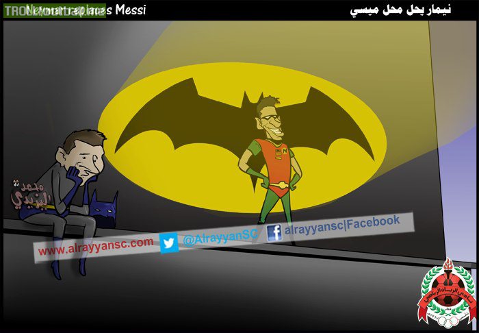 Cartoon:Neymar replaces Messi