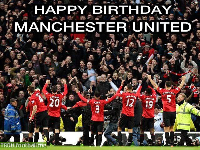 Happy Birthday Manchester United! Today marks the 111th anniversary of the club's first game under the name Manchester United.